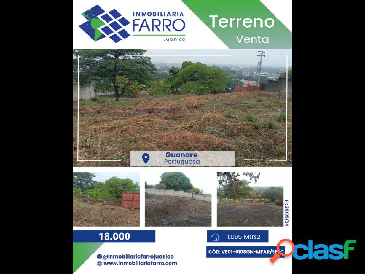 SE VENDE TERRENO GUANARE EDO PORTUGUESA