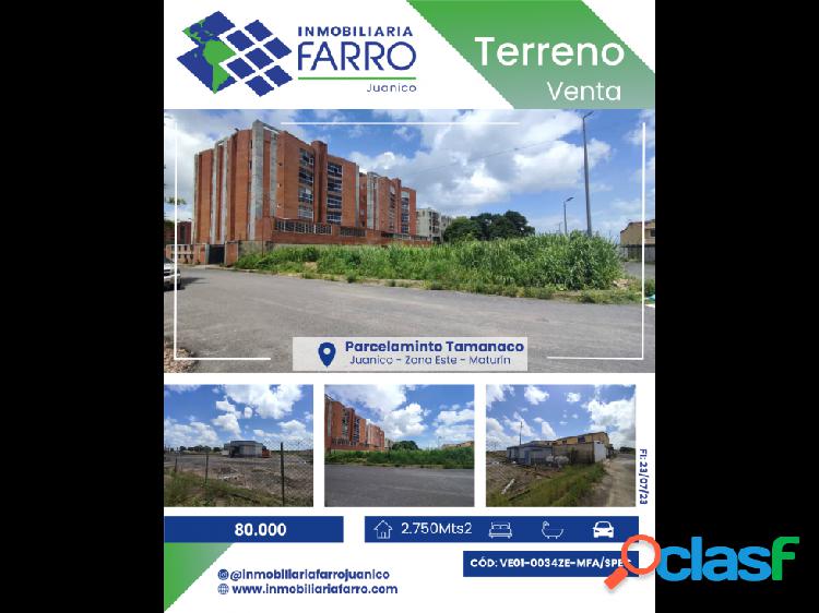 SE VENDE TERRENO JUANICO ZONA ESTE VE01-0034ZE-MFAR/SPEC