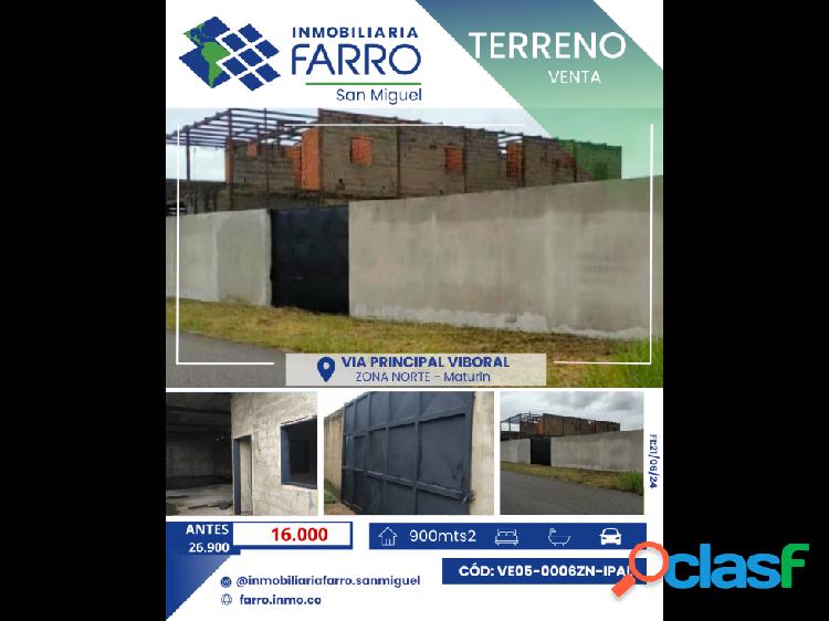 SE VENDE TERRENO VÍA VIBORAL VE05-0006ZN-IPAL