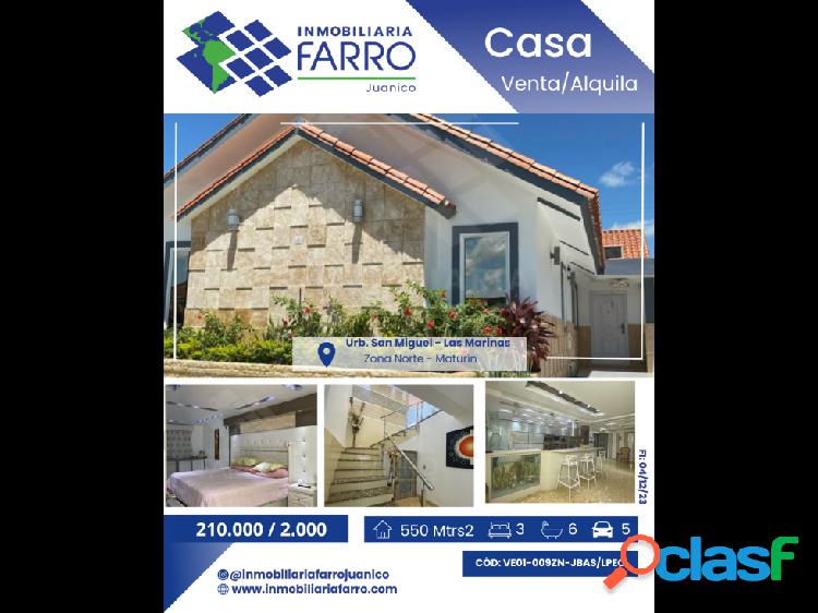 SE VENDE/ALQUILA CASA EN URB.SAN MIGUEL-LAS MARINAS