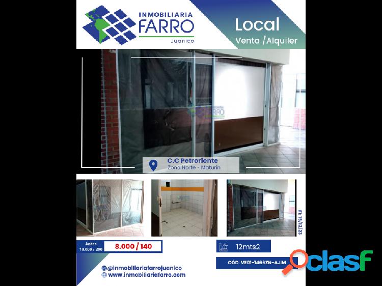 SE VENDE/ALQUILA LOCAL C.C PETRORIENTE MATURIN