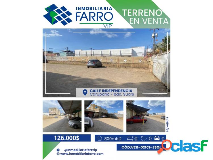 TERRENO EN CALLE INDEPENDECIA / VE11-021CI-JSOL