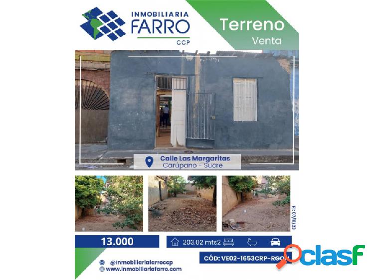 TERRENO EN LA CALLE LAS MARGARITAS VE02-1653CRP-RGON