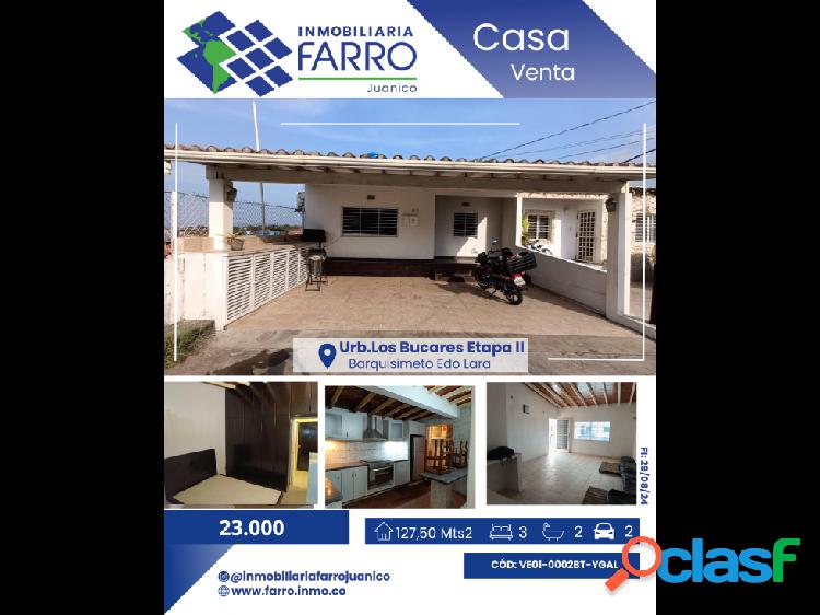 SE VENDE CASA EN BARQUISIMETO CABUDARE II VE01-0002BT-YGAL