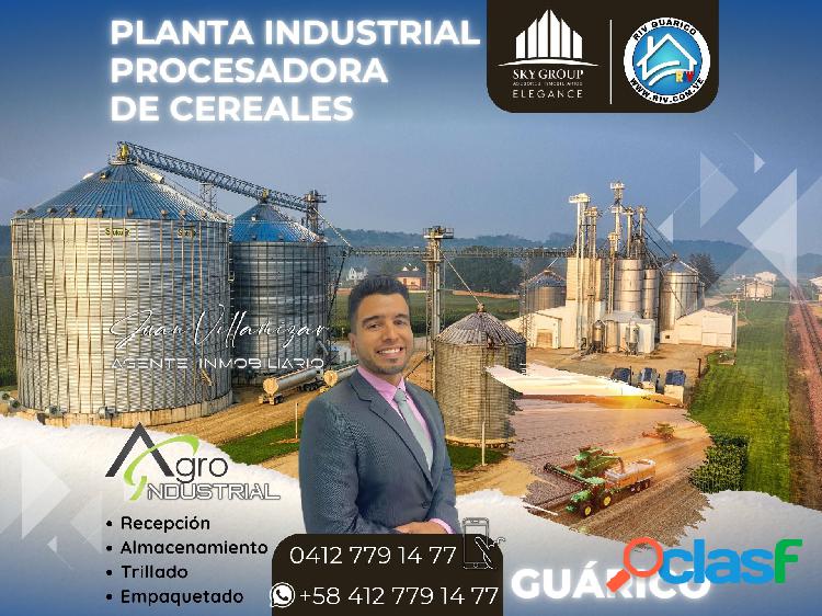 PLANTA PROCESADORA DE CEREALES EN VENTA, ESTADO GUARICO