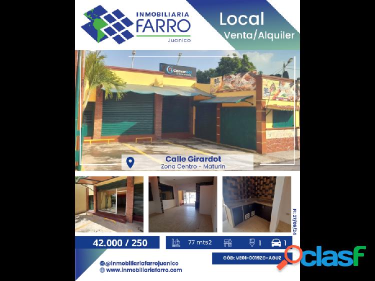 SE VENDE/ALQUILA LOCAL EN CALLE GIRARDOT, CENTRO