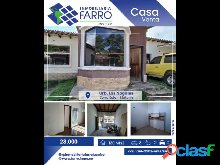 SE VENDE CASA EN URB. LOS NOGALES, JUANICO