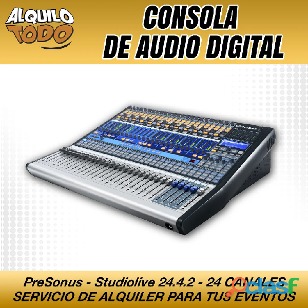 ALQUILER CONSOLA DE AUDIO DIGITAL