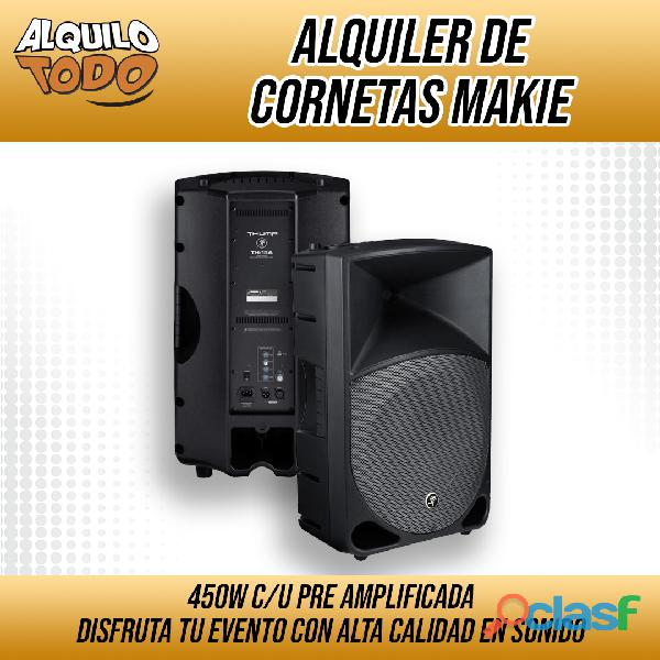 ALQUILER CORNETAS PARA EVENTOS