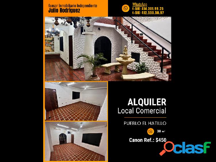 Alquilo local comercial 30m2 Pueblo El Hatillo 8235