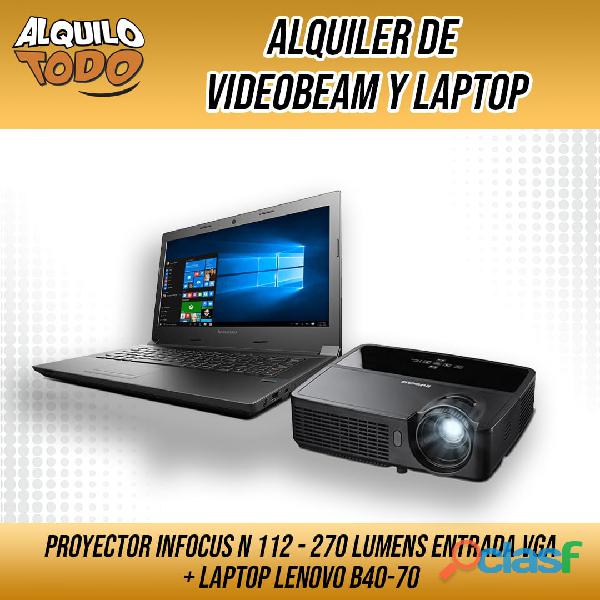 SERVICIO DE ALQUILER DE VIDEO BEAM + LAPTOP